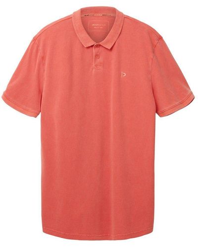Tom Tailor T-Shirt overdyed polo - Rot