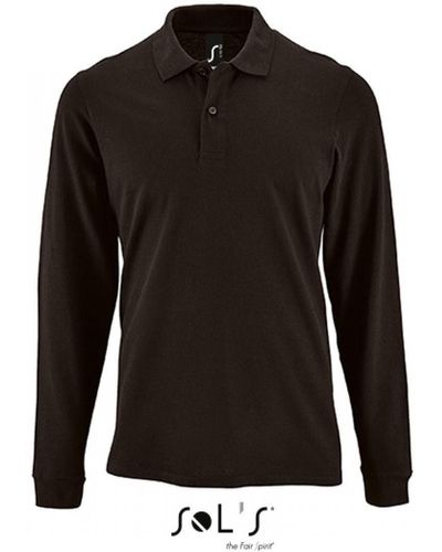 Sol's Langarm-Poloshirt Long-Sleeve Piqué Polo Shirt Perfect - Schwarz