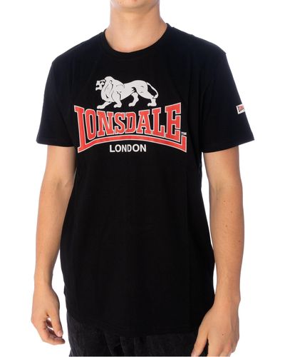 Lonsdale London Cromane T- Shirt schwarz (1-tlg)