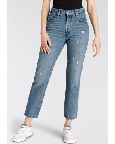 Levi's Regular-fit-Jeans "501 CROP", 501 Collection - Blau
