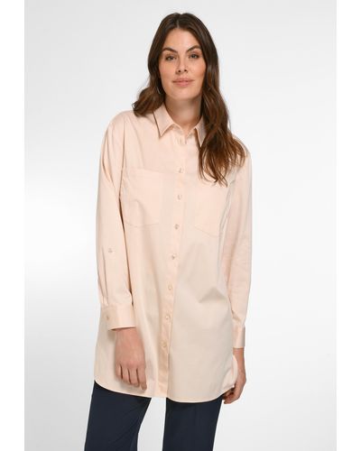 Emilia Lay Klassische Bluse Cotton mit modernem Design - Natur