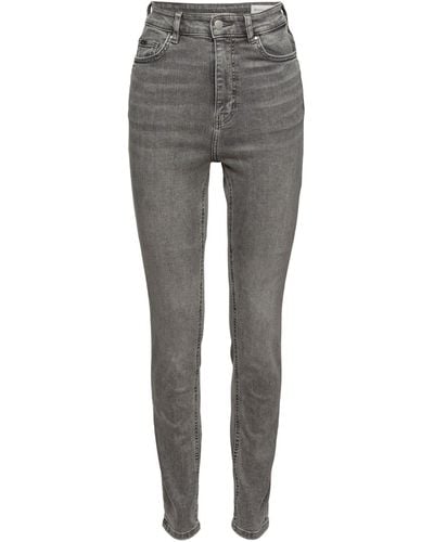Edc By Esprit Skinny-fit- Stretch-Jeans im Washed-out-Look - Grau