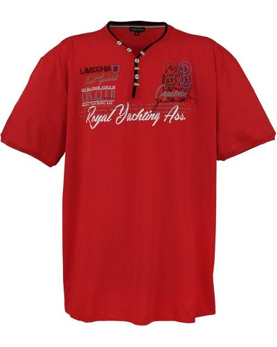 Lavecchia T- Übergrößen -Shirt LV-608 shirt V-Ausschnitt - Rot