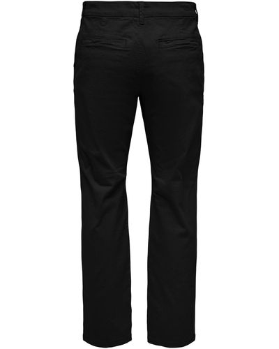 Only & Sons Chinohose EDGE (1-tlg) - Schwarz