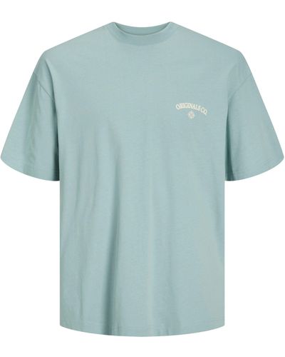 Jack & Jones T-Shirt Santorini (1-tlg) - Blau