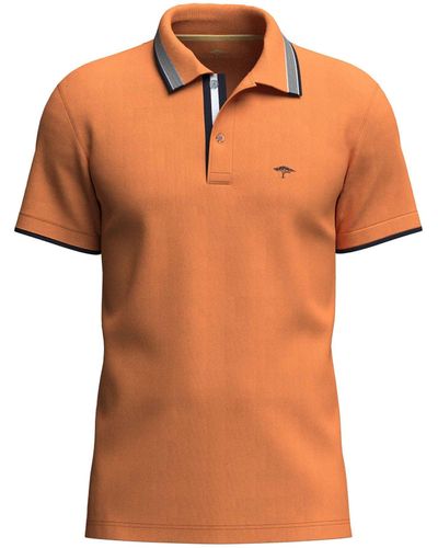 Fynch-Hatton Poloshirt Polo, contrast tipping - Orange
