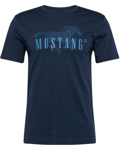 Mustang T-Shirt Alex C (1-tlg) - Blau