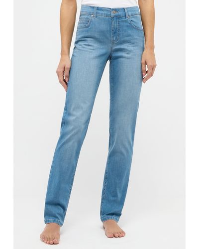 ANGELS Straight-Jeans CICI in Slim Fit-Passform - Blau