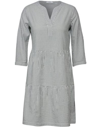 Cecil Sommerkleid Seersucker Stripe Dress - Grau