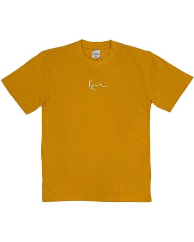 Karlkani T-Shirt Small Signature Essential yellow XL (1-tlg) - Gelb
