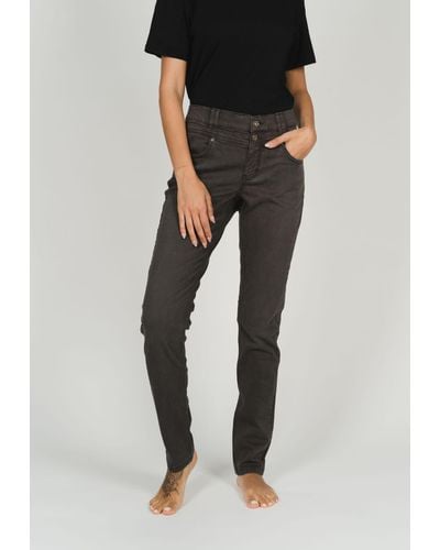 ANGELS Slim-fit- Jeans Skinny Button mit Coloured Denim - Schwarz
