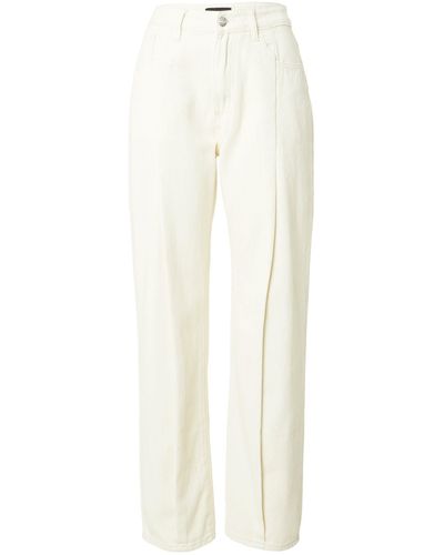 MissPap Loose-fit-Jeans (1-tlg) Falten - Weiß