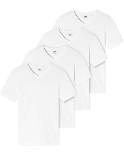 Uncover By Schiesser T-Shirt 4er Pack - V-Ausschnitt - Weiß
