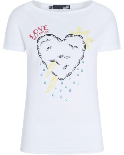 Love Moschino T-Shirt Top - Blau