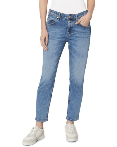 Marc O' Polo 5-Pocket-Jeans Denim trouser, boyfriend fit, cropp - Blau