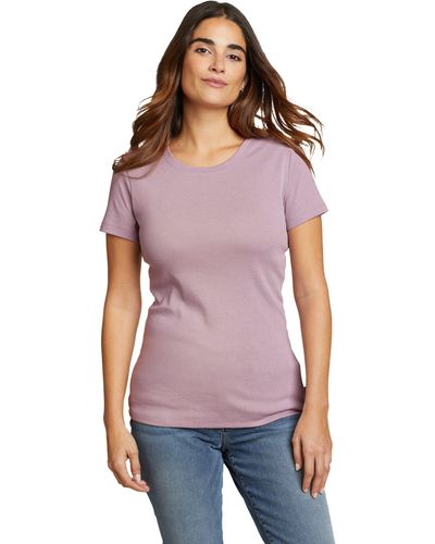 Eddie Bauer T-Shirt Favorite Rundhals Anti-Pilling-Ausrüstung - Lila