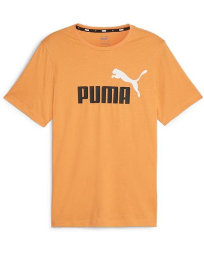 PUMA T-Shirt ESS+ 2 COL LOGO TEE - Orange