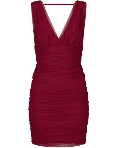 Nicowa Abendkleid TULLIWA mit drapierten Design - Rot