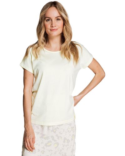 Zhrill T-Shirt ZHSHELLY Gelb (0-tlg) - Weiß