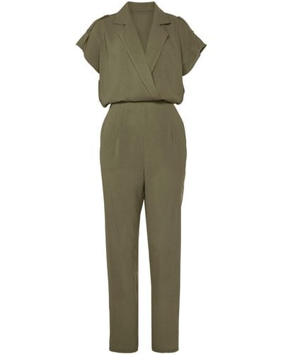 Lascana Overall mit Reverskragen und kurzen Ärmeln, eleganter Jumpsuit, casual-chic - Grau