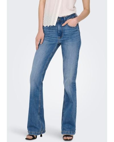 Jdy Bootcut-Jeans FLORA FLARED HIGH MB NOOS DNM - Blau