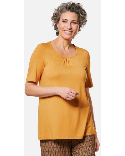 Goldner T-Shirt Kurzgröße: - Orange