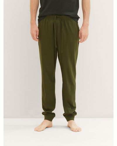 Tom Tailor Schlafhose Pyjama Hose - Grün