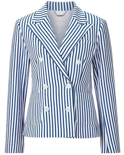 Rich & Royal Jackenblazer Tweed Jersey doublebreasted blazer, azzure blue - Blau