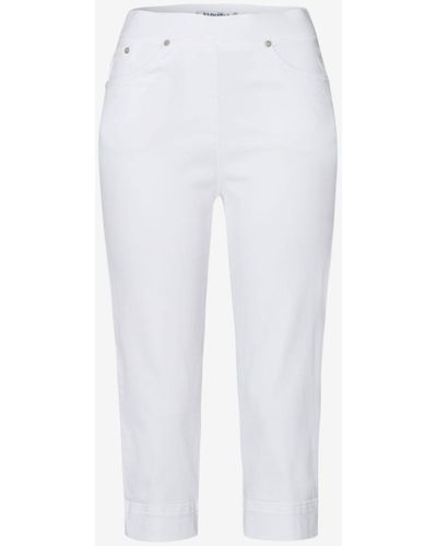 RAPHAELA by BRAX 5-Pocket-Jeans Pamina Capri (12-6308) Sommerhose - Weiß