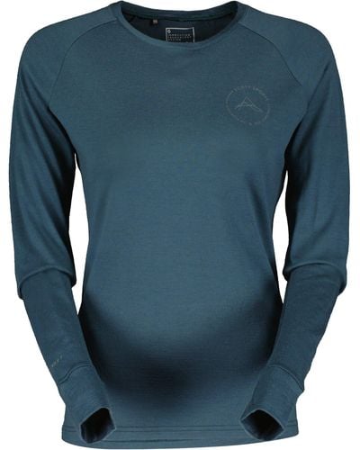 Scott Langarmshirt W Defined Merino L/sl Shirt - Blau