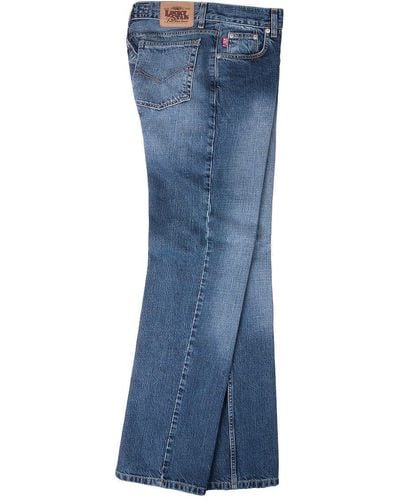 Lucky Star Bequeme Übergrößen Jeans-Hose Shadow in denim blau used sandblast