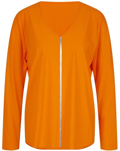 Sportalm Kitzbühel Klassische Bluse Langarmshirt (1-tlg) - Orange