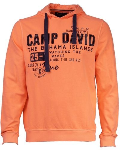 Camp David Hoodie Sweatshirt - Orange