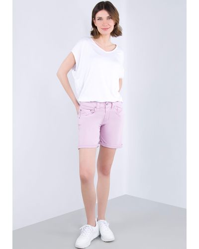 PLEASE FASHION Shorts aus elastischem Baumwollmix - Pink