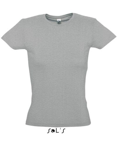Sol's Rundhalsshirt T-Shirt Miss - Grau