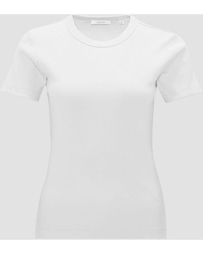 Opus T-Shirt 'Samuna' - Weiß
