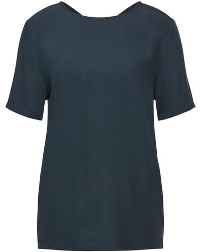 Street One T- LTD QR mat-mix shirt w.crossed, cool vintage green - Blau