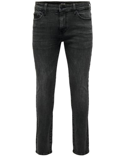 Only & Sons Jeans Slim Fit Denim Pants 7140 in Schwarz