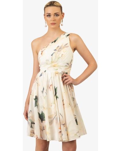 Kraimod Cocktailkleid aus hochwertigem Polyester Material mit Blumendruck - Weiß