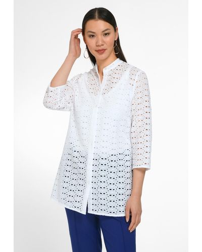 Anna Aura Klassische Bluse Cotton mit modernem Design - Weiß