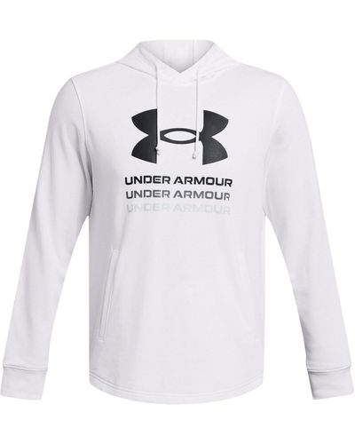 Under Armour ® Sweater Rival Terry Graphic Hoody - Weiß