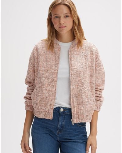 Opus Jackenblazer Blouson Josefa Boxy Silhouette - Natur