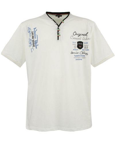 Lavecchia T- Übergrößen -Shirt LV-2042 shirt V-Ausschnitt - Weiß