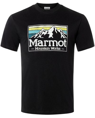 Marmot Gradient Tee Short-Sleeve T-Shirt mit Marken-Logo - Schwarz