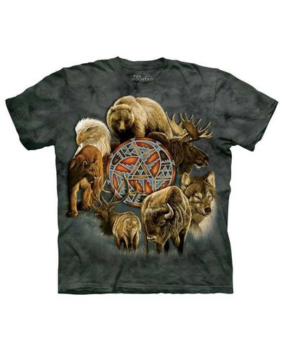 The Mountain T-Shirt Animal Spirit Circle - Grün