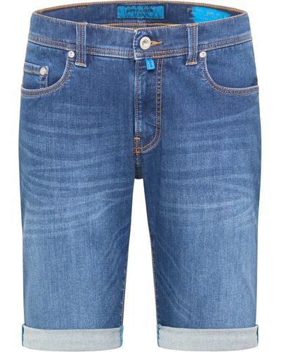 Pierre Cardin 5-Pocket-Jeans LYON FUTUREFLEX SHORTS blue denim 3452 8860.05 - Blau