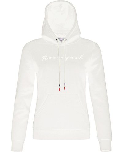 Rossignol Kapuzensweatshirt W Logo Sweat Hood FL mit Markenschriftzug - Weiß