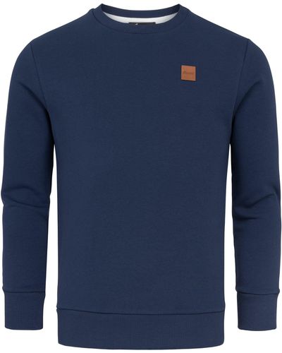 REPUBLIX Sweatshirt JESSE Basic College Pullover Sweatjacke Hoodie - Blau