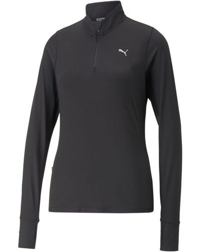 PUMA Sweatshirt Run Favourite Lauftop mit Viertelreißverschluss - Schwarz