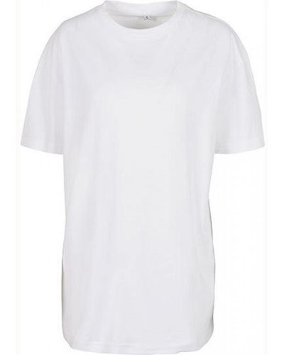 Build Your Brand Rundhalsshirt Shirt Oversized Boyfriend Tee, Single-Jersey - Weiß